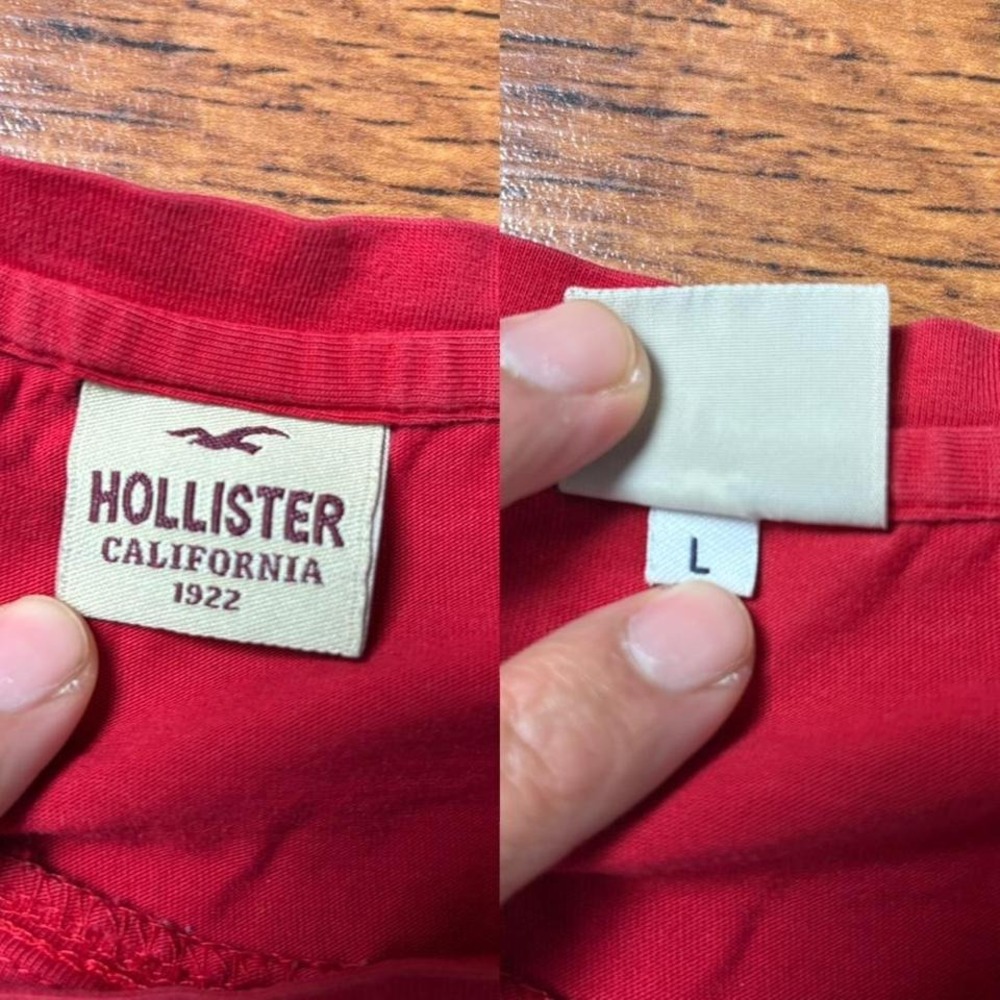 Red Hollister Co. baseball embroidered t-shirt - Picture 6 of 8